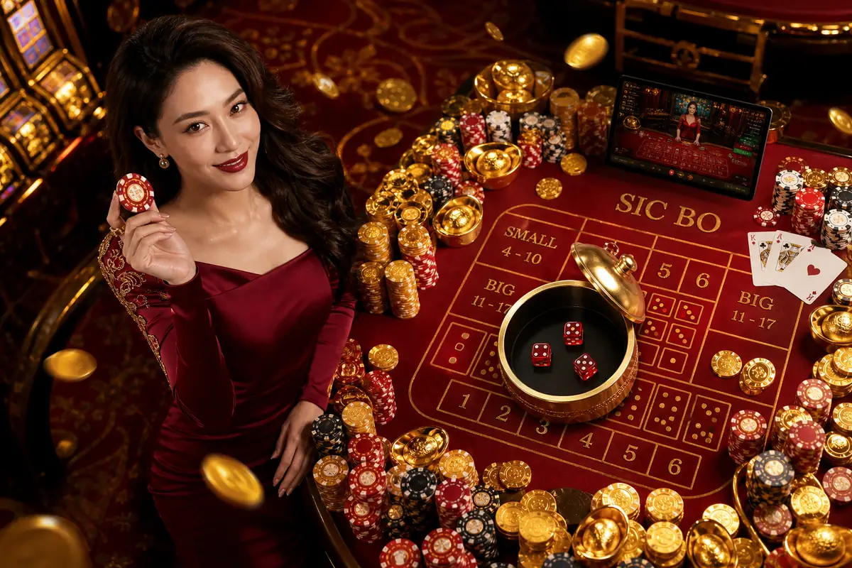 666slot Live Dealer ဒိုင်နှင့် ကစားသောမြင်ကွင်း